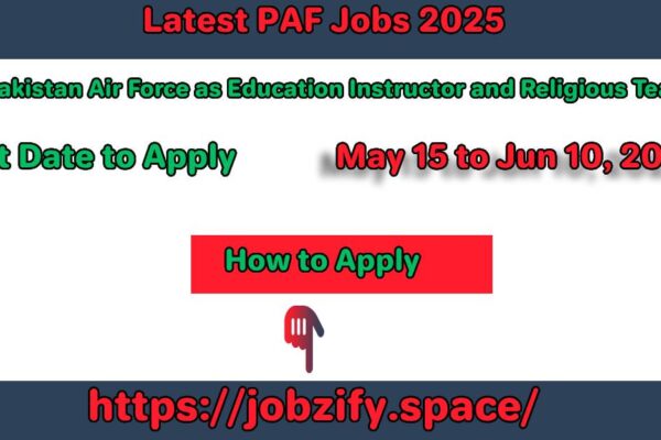 PAF jobs 2025 as Education Instructor or Religious Teache