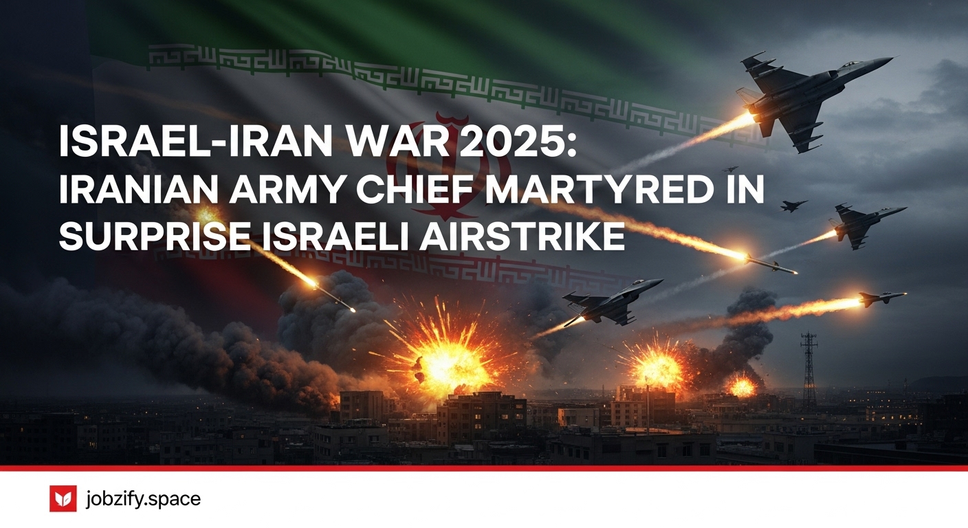 Israel-Iran War 2025: Iranian Army Chief Martyred in Surprise Israeli Airstrike